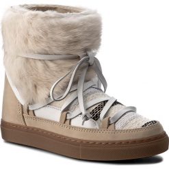 Buty zimowe damskie: Buty INUIKII – Sneaker Wedge Rabbit 30150 Etno White