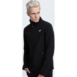 Softshell męski SFM001 - głęboka czerń. Pomarańczowe kurtki sportowe męskie 4f, s, bez wzorów, z elastanu, bez kaptura, trekkingowe. W wyprzedaży za 199,99 zł.