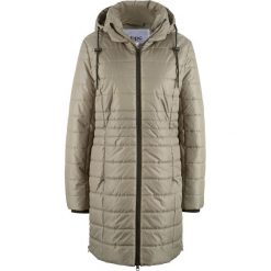 Kurtka pikowana z rozcięciem z boku bonprix khaki. Zielone kurtki damskie marki bonprix. Za 189,99 zł.