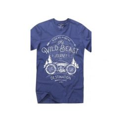 WILD BEAST. Niebieskie t-shirty męskie Ninety eight clothing, m, bez wzorów, z bawełny, bez kołnierzyka. Za 69,99 zł.