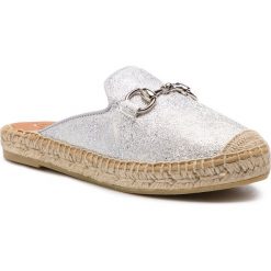 Espadryle KANNA - 19KV7009 Cometa Plata. Szare espadryle damskie marki Kanna, z aplikacjami, ze skóry, bez obcasa. Za 339,00 zł.