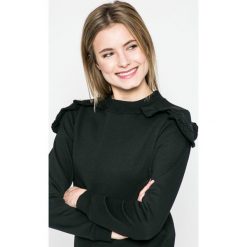 Answear - Bluza Sporty Fusion. Czarne bluzy rozpinane damskie ANSWEAR, l, z bawełny, bez kaptura. W wyprzedaży za 59,90 zł.