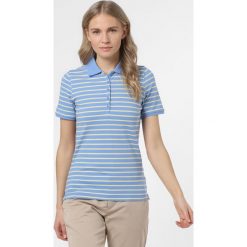 Franco Callegari - Damska koszulka polo, lila. Koszulki damskie Franco Callegari, w paski, z bawełny, bez rękawów. Za 129,95 zł.