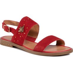 Sandały LASOCKI - WI16-FOXI-14 Red. Czerwone klapki damskie Lasocki, bez wzorów, ze skóry, bez obcasa, na obcasie. W wyprzedaży za 89,99 zł.