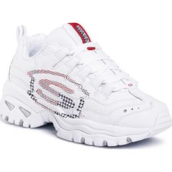 Sneakersy SKECHERS - Sky Vision 149052/WNVR White/Navy/Red. Białe półbuty damskie Skechers, ze skóry ekologicznej. W wyprzedaży za 279,00 zł.