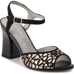 Sandały LORETTA VITALE - 8643-266-308 Black Ma. Szare klapki damskie marki Loretta Vitale, bez wzorów, ze skóry, bez obcasa, na obcasie. Za 319,00 zł.