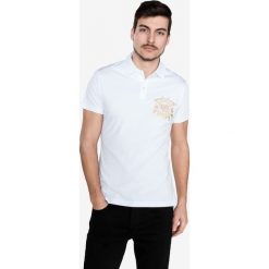 Versace Jeans Couture Polo Koszulka Biały. Białe podkoszulki męskie Versace Jeans Couture, xl, z nadrukiem, z bawełny, bez rękawów. Za 369,95 zł.