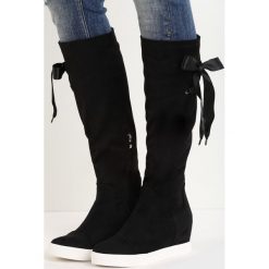 Buty zimowe damskie: Czarne Kozaki Hidden Lie