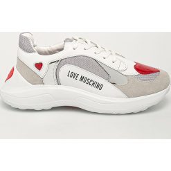 Love Moschino - Buty. Białe buty sportowe damskie Love Moschino, ze skóry. Za 929,90 zł.