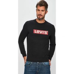 Levi's - Bluza. Czarne bluzy męskie Levi's®, s, z nadrukiem, z bawełny, z okrągłym kołnierzem, bez rękawów, bez kaptura. W wyprzedaży za 149,90 zł.
