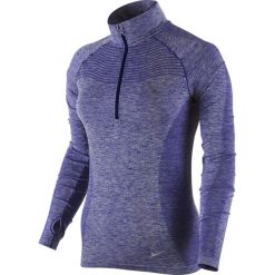 Bluzy damskie: bluza do biegania damska NIKE DRI-FIT KNIT 1/2 ZIP / 719469-457 – bluza do biegania damska NIKE DRI-FIT KNIT 1/2 ZIP