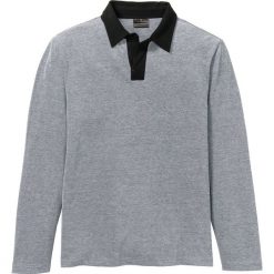 Shirt polo z długim rękawem bonprix czarny melanż. Czarne koszulki męskie marki bonprix, s, bez wzorów, z bawełny, polo, z długim rękawem, długie. Za 74,99 zł.