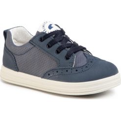 Sneakersy PRIMIGI - 5358911 S Azzu. Niebieskie trampki chłopięce Primigi, bez wzorów, ze skóry, na sznurówki. Za 219,00 zł.