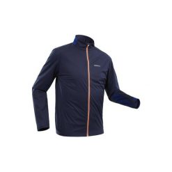 Bluza narciarska XC S SOFT 500 męska. Niebieskie bluzy męskie INOVIK, s, bez wzorów, z elastanu, bez kołnierzyka, bez rękawów, bez kaptura. Za 219,99 zł.