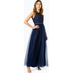 Luxuar Fashion - Damska sukienka wieczorowa, niebieski. Niebieskie sukienki damskie marki Luxuar Fashion, bez wzorów, z koronki, wizytowe, bez kołnierzyka, bez rękawów. Za 749,95 zł.