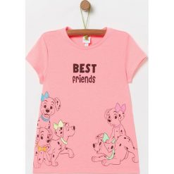 OVS - T-shirt dziecięcy X Disney 104-140 cm. Różowe bluzki dziewczęce OVS, z nadrukiem, z elastanu, z okrągłym kołnierzem, z krótkim rękawem, krótkie, bez kaptura. Za 59,90 zł.
