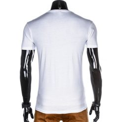 T-SHIRT MĘSKI Z NADRUKIEM S967 - BIAŁY. Białe t-shirty męskie z nadrukiem Ombre Clothing, m. Za 29,00 zł.