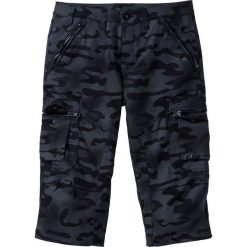 Bojówki męskie: Spodnie bojówki 3/4 Straight Fit bonprix czarny moro