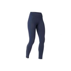 Legginsy Gym & Pilates 510 damskie. Niebieskie legginsy damskie DOMYOS, m, w paski, z elastanu. Za 64,99 zł.