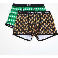 Świateczny 2 pack bokserek - Zielony. Zielone bokserki męskie marki Cropp. W wyprzedaży za 19,99 zł.
