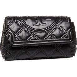 Torebka TORY BURCH - Fleming Soft Clutch 59690 Black 001. Czarne kopertówki damskie Tory Burch, bez wzorów, ze skóry, bez dodatków. Za 1699,00 zł.