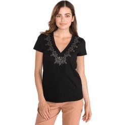 TWINSET Koszulka Czarny. Czarne koszulki damskie Twinset, xs, z aplikacjami, z bawełny, bez kołnierzyka. Za 469,95 zł.