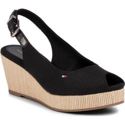 Espadryle TOMMY HILFIGER - Iconic Elba Sling Back Wedge FW0FW04788 Black BDS. Czarne espadryle damskie TOMMY HILFIGER, bez wzorów, ze skóry, bez obcasa, na obcasie. W wyprzedaży za 219,00 zł.