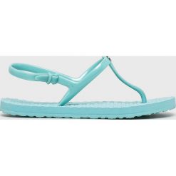 Tommy Hilfiger - Sandały. Czarne koturny damskie TOMMY HILFIGER, z okrągłym noskiem, bez obcasa, na obcasie, na klamry. Za 359,90 zł.