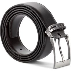 Pasek Męski BOSS - Galliz 50286255 Black 002. Czarne paski męskie Boss, w paski, ze skóry. W wyprzedaży za 369,00 zł.