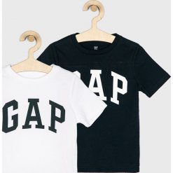 GAP - T-shirt dziecięcy 104-176 cm (2-pack). Białe t-shirty chłopięce GAP, z nadrukiem, z dzianiny, bez rękawów. Za 139,90 zł.