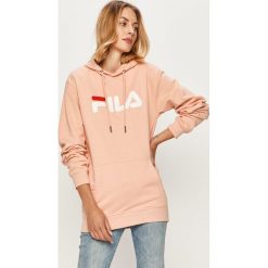 Fila - Bluza. Różowe bluzy damskie Fila, s, z nadrukiem, z bawełny, bez rękawów, z kapturem. Za 279,90 zł.