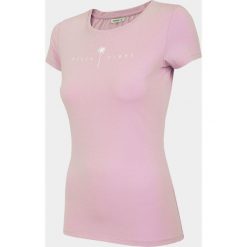 T-shirt damski TSD601 - jasny fiolet - Outhorn. Pomarańczowe koszulki damskie Outhorn, na imprezę, bez wzorów, bez kołnierzyka, bez rękawów. Za 34,99 zł.