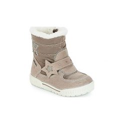 Śniegowce Dziecko Primigi TITI-E GORE-TEX. Brązowe kozaki dziewczęce Primigi, bez wzorów, z gore-texu, bez obcasa. Za 144,50 zł.