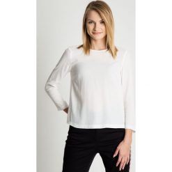 Pudełkowa bluzka z rękawem 3/4 BIALCON. Szare bluzki damskie marki BIALCON, bez wzorów, eleganckie, bez kołnierzyka, bez rękawów. Za 135,00 zł.