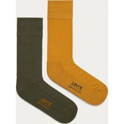 Levi's - Skarpetki (2-pack). Zielone skarpetki męskie Levi's®, z nadrukiem, z elastanu. Za 49,90 zł.