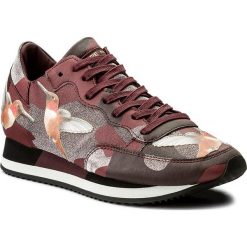 Sneakersy PHILIPPE MODEL - Etoile TBLD BG05 Birds Vin. Czerwone półbuty damskie Philippe Model, ze skóry ekologicznej. W wyprzedaży za 869,00 zł.