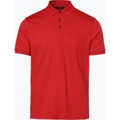 Calvin Klein - Męska koszulka polo, czerwony. Pomarańczowe koszulki polo marki Calvin Klein, l, z bawełny, z okrągłym kołnierzem. Za 199,95 zł.