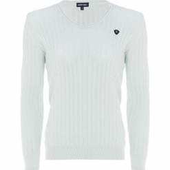 Sweter w kolorze miętowym. Niebieskie swetry klasyczne damskie marki Camel Active, Auden Cavill, l, ze splotem. W wyprzedaży za 99,95 zł.