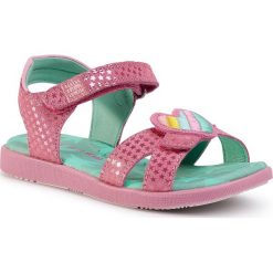 Sandały AGATHA RUIZ DE LA PRADA - 202952 S C-Rosa Y Estrellas. Różowe sandały dziewczęce Agatha Ruiz de la Prada, z zamszu, bez zapięcia. Za 239,00 zł.
