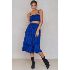 NA-KD Boho Spódnica z potrójną warstwą - Blue. Niebieskie spódniczki damskie NA-KD Boho, bez wzorów, boho, midi. W wyprzedaży za 48,58 zł.