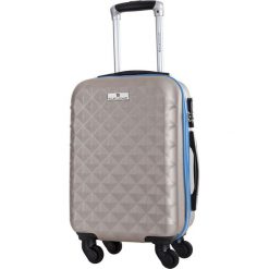 Walizka w kolorze beżowym - 63 l. Brązowe walizki Platinium, bez wzorów, z materiału. W wyprzedaży za 219,95 zł.