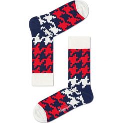 Happy Socks - Skarpety Dogtooth. Brązowe skarpetki męskie marki Happy Socks, z bawełny. W wyprzedaży za 27,90 zł.