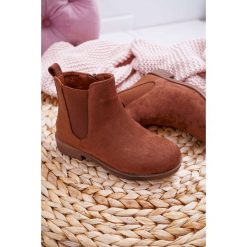 Młodzieżowe Botki z Płaski Obcas Camel Mergolo. Brązowa botki dziewczęce POPA, bez zapięcia. Za 109,00 zł.