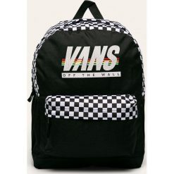 Vans - Plecak. Czarne plecaki damskie Vans, z nadrukiem, z poliesteru. Za 239,90 zł.