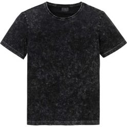 T-shirt z efektem wytarcia bonprix czarny "moon". Czarne koszulki męskie bonprix, s, bez wzorów, z okrągłym kołnierzem, bez rękawów. Za 49,99 zł.