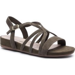Sandały TAMARIS - 1-28177-32 Olive 722. Zielone klapki damskie Tamaris, bez wzorów, ze skóry, bez obcasa. W wyprzedaży za 169,00 zł.