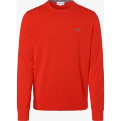 Lacoste - Sweter męski, pomarańczowy. Pomarańczowe swetry męskie Lacoste, s, z aplikacjami, z dzianiny, eleganckie. Za 449,95 zł.