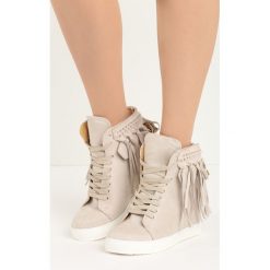 Sneakersy damskie: Beżowe Sneakersy Laverne