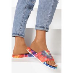 Tie Dye Niebieskie Klapki Sereibel. Niebieskie klapki damskie Born2be, bez wzorów, bez obcasa, na płaskiej podeszwie. W wyprzedaży za 39,99 zł.