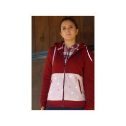 Bluza rozpinana Cherry Stars. Czerwone bluzy damskie Dreslove, na zimę, s, z dzianiny. Za 259,00 zł.